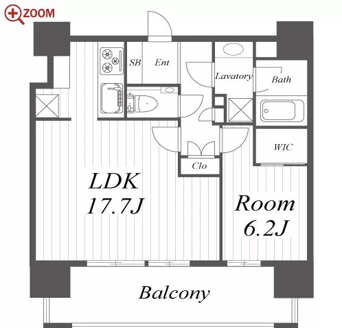 ローレルタワー名古屋栄 間取り