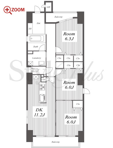 KIRSCH（キルシェ）北堀江 間取り