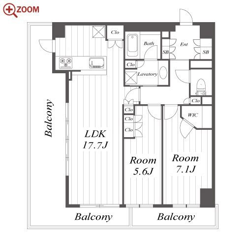 ブランズタワー御堂筋本町 間取り