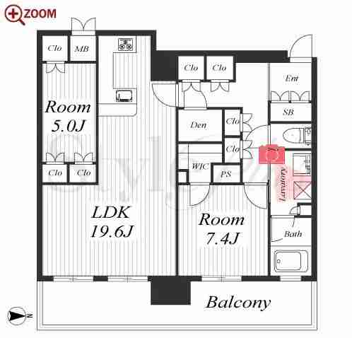 ブランズタワー御堂筋本町 間取り