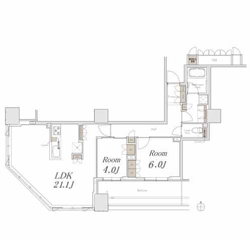 ブランズタワー大阪本町 間取り