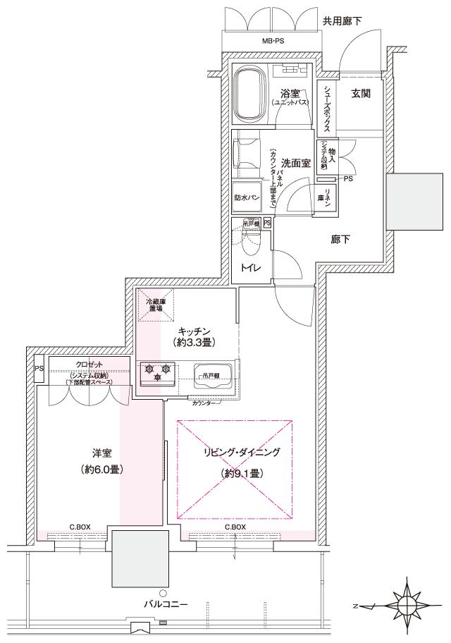 ローレルタワー堺筋本町 間取り