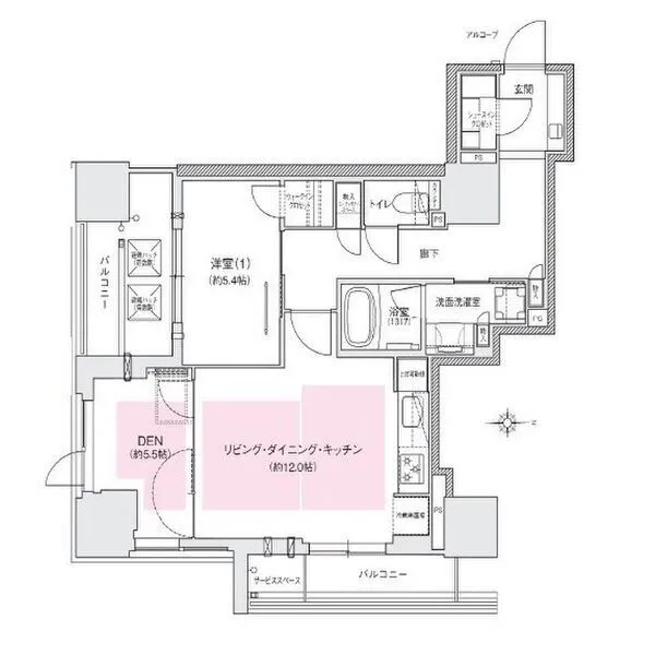 ジオタワー堺筋本町 間取り