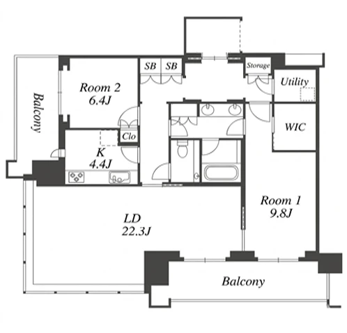 グラングリーン大阪 THE NORTH RESIDENCE 間取り