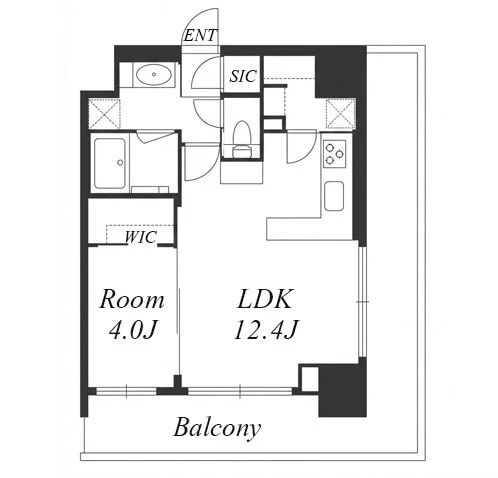 S-RESIDENCE松屋町asence 間取り