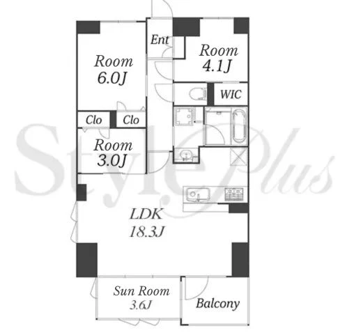 S-RESIDENCE谷町六丁目alo 間取り