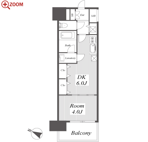 S-RESIDENCE淀屋橋 間取り
