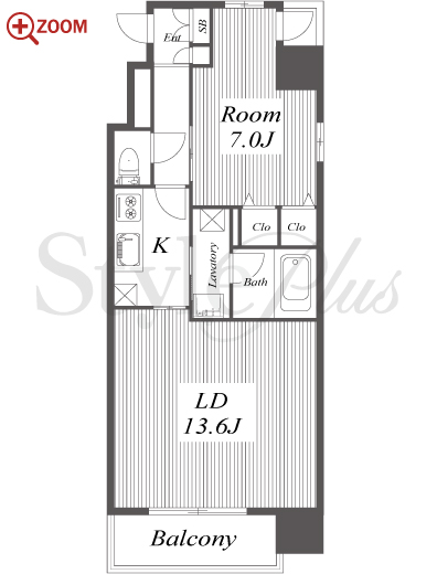 S-RESIDENCE淀屋橋 間取り