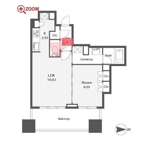 シティタワー名古屋久屋大通公園 間取り