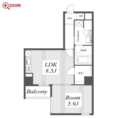 COZY阿由知通 間取り