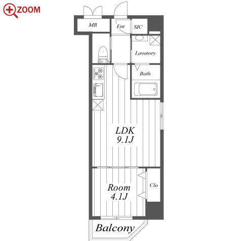 LUXETAGE大須west 間取り