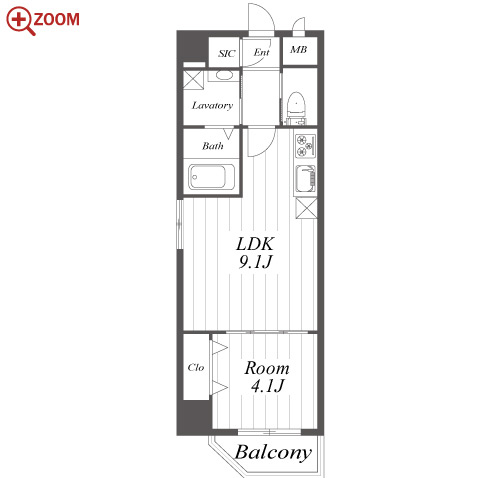 LUXETAGE大須west 間取り