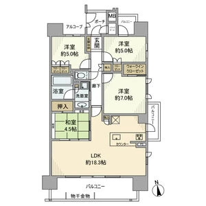 プレサンスグラン川名 間取り
