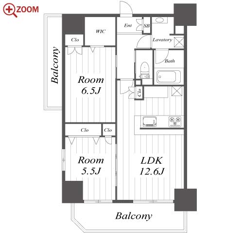 グランドゥール瑞穂通 間取り