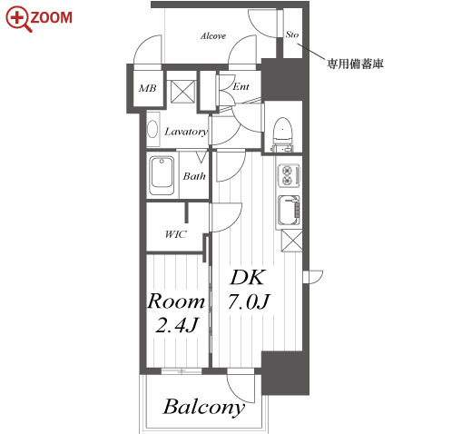 エステムコート名古屋新栄Ⅱアリーナ 間取り