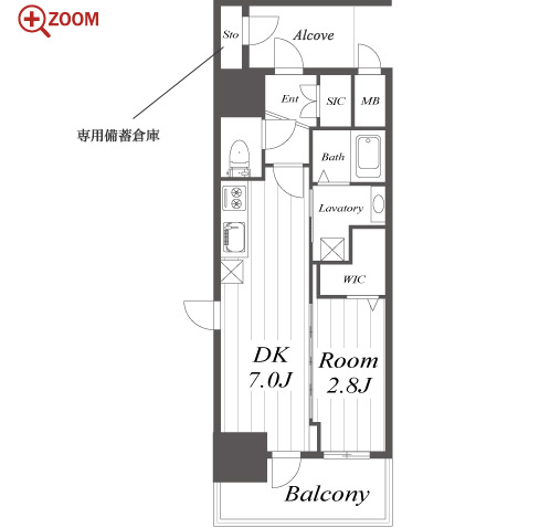 エステムコート名古屋新栄Ⅱアリーナ 間取り