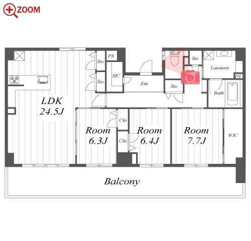 RESIDENCE KIKUZAKA 間取り