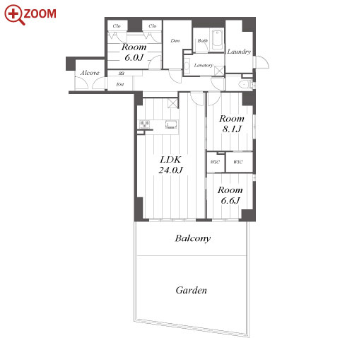 RESIDENCE KIKUZAKA 間取り