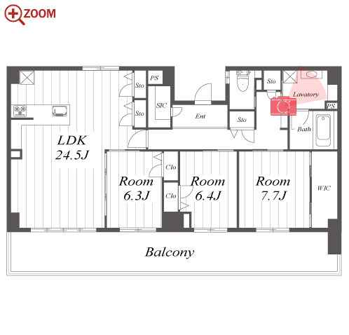 RESIDENCE KIKUZAKA 間取り