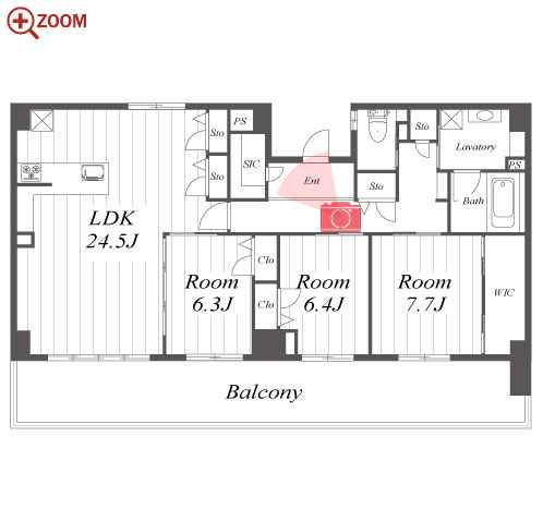 RESIDENCE KIKUZAKA 間取り