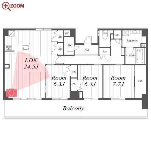 RESIDENCE KIKUZAKA 間取り