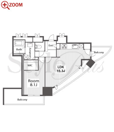 一条タワー金山 間取り