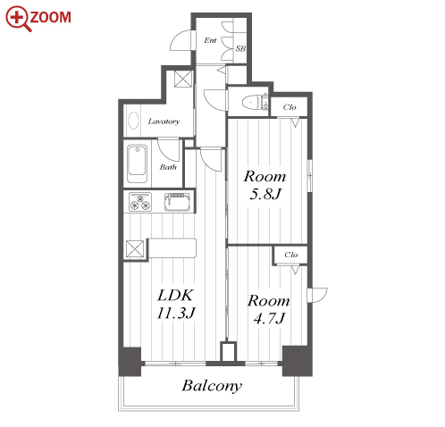S-RESIDENCE葵Ⅱ 間取り