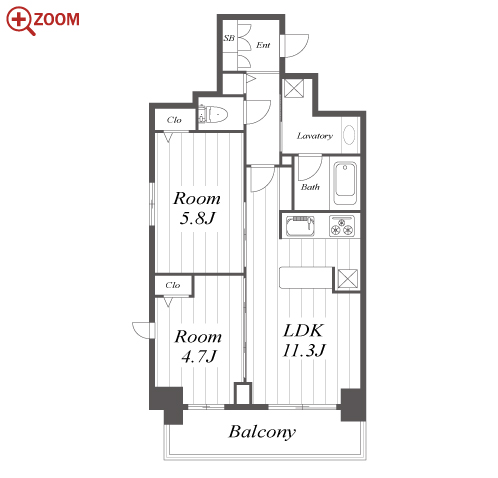 S-RESIDENCE葵Ⅱ 間取り