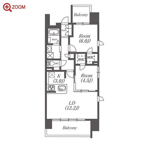 S-RESIDENCE茶屋ヶ坂East 間取り