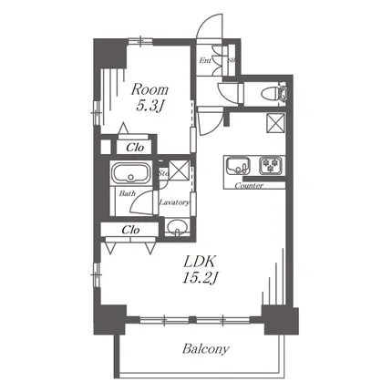 プレサンスロジェ車道駅前SOUTH 間取り