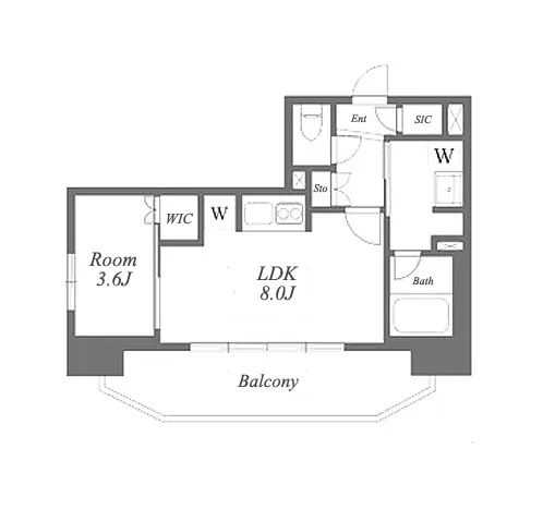 プレサンスロジェ車道駅前NORTH 間取り