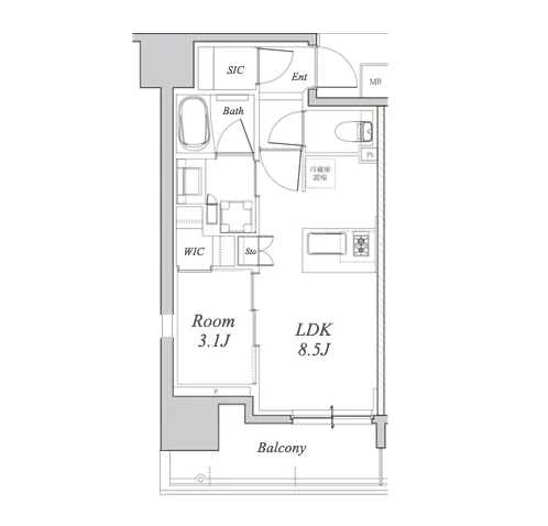 Brillia名駅二丁目 間取り