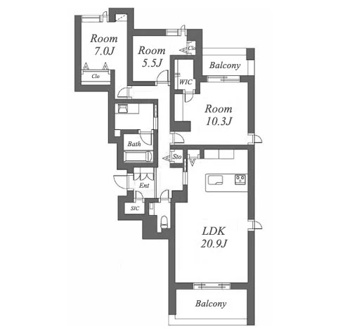 白壁 THE GARDEN 間取り